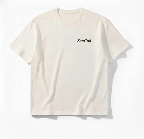 Camiseta ZenGod - Oversized Color Crema