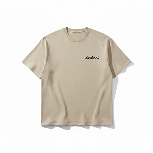 Camiseta ZenGod - Oversized Color Kaki/Beige